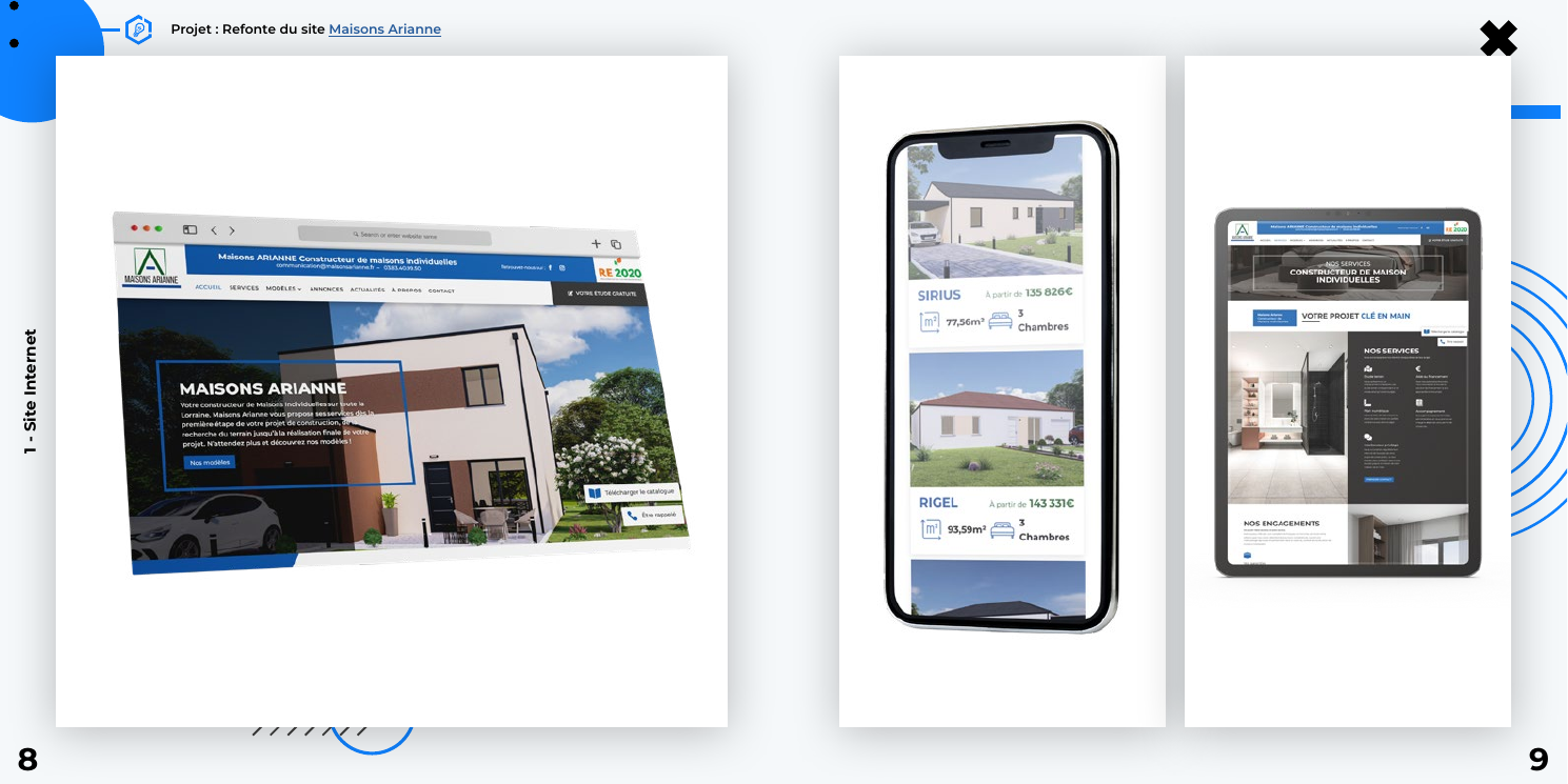 Refonte du site Maisons Arianne